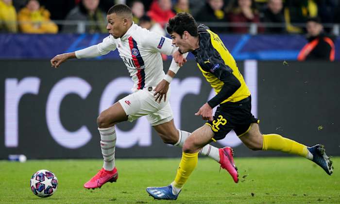 PSG's Kylian Mbappe and Dortmund's Gio Reyna